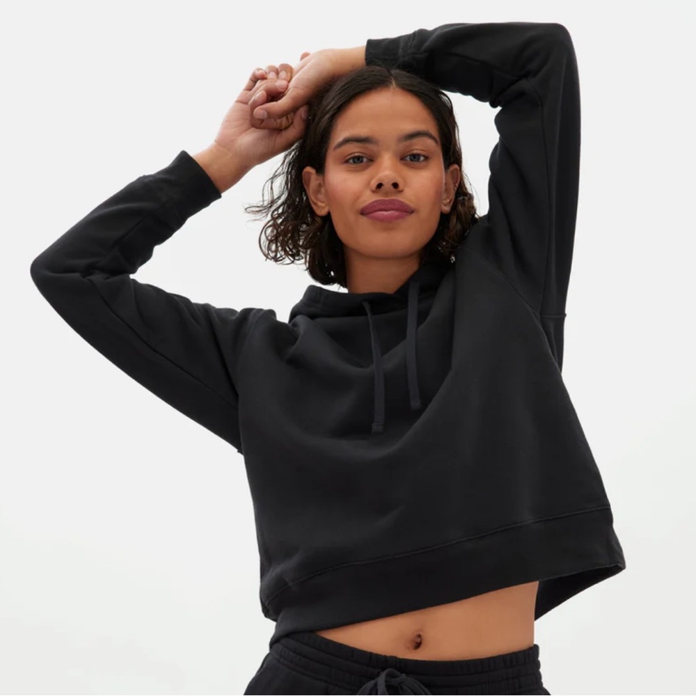 Girlfriend Collective Black 50/50 Classic Hoodie